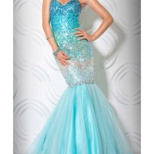 Jovani mermaid prom dress sz 10